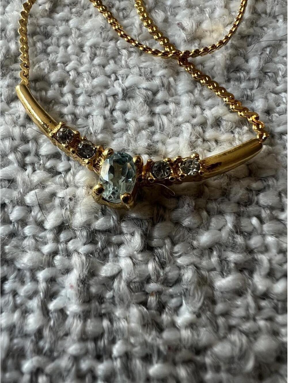 Smile Bar Rhinestone Necklace - Picture 4 of 7